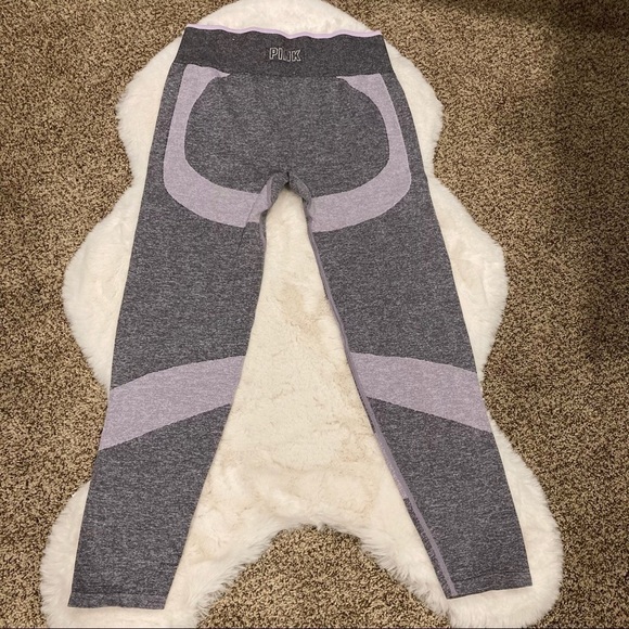 PINK Seamless Hi-Rise Leggings - Purple Size Large - Picture 2 of 9